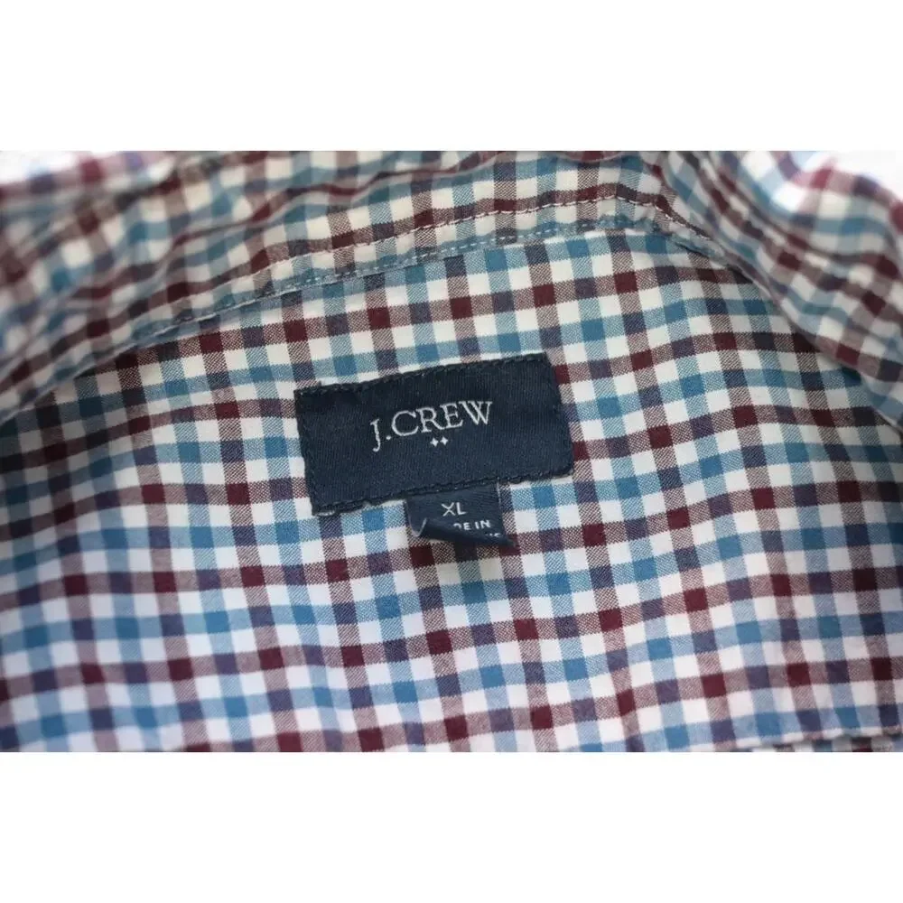 J Crew Dress Shirt Classic Fit Casual Plaid Button Up Long Sleeve‎ Mens XL
